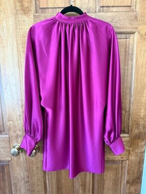 Trina Turk Magenta Satin Dress